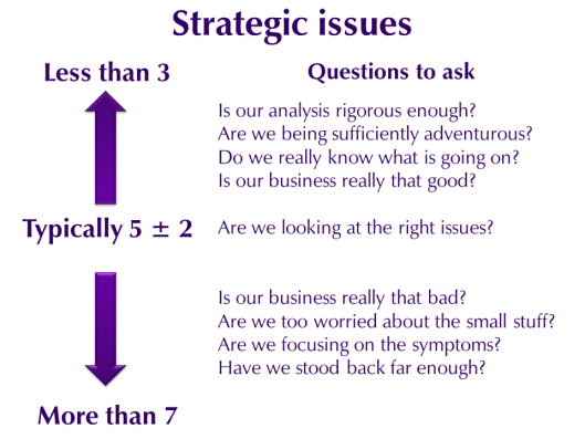Strategic Issues and Relevant Questions